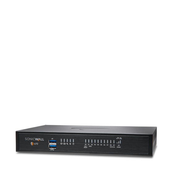 SonicWall TZ670 Appliance Left