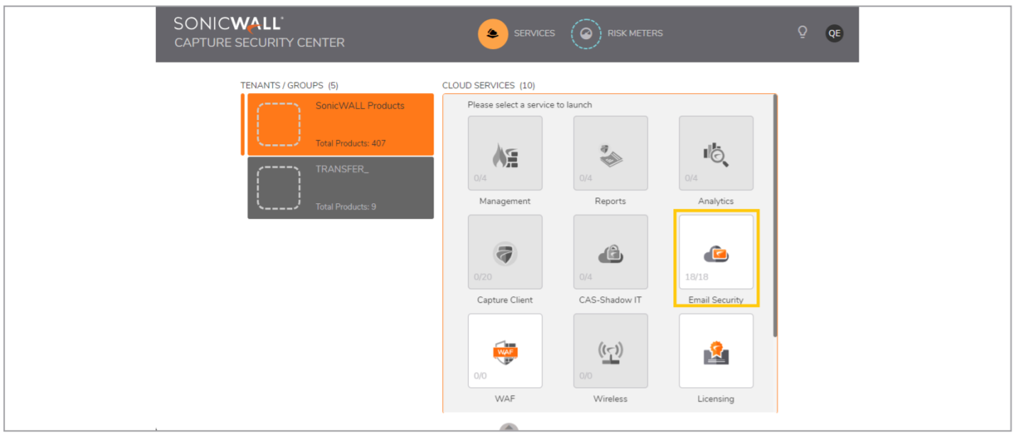 Login to Capture Security Centre